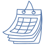 Pictogramme calendrier pour les dates de projections et événements